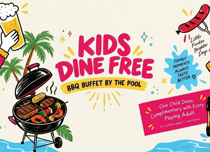 Kids Dine Free - BBQ Buffet by The Pool