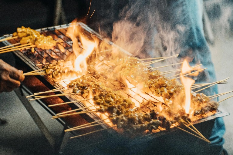 Singaporean grilled seafood