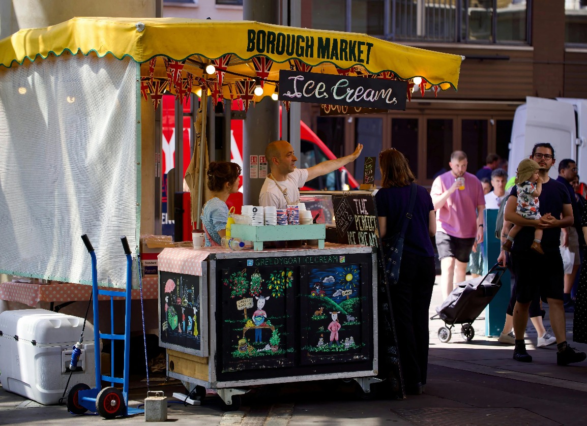 Ice cream vendor at Borough Market.