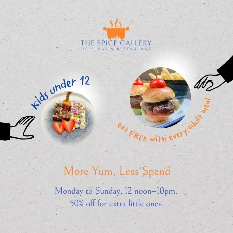 Kids Eat Free at The Spice Gallery