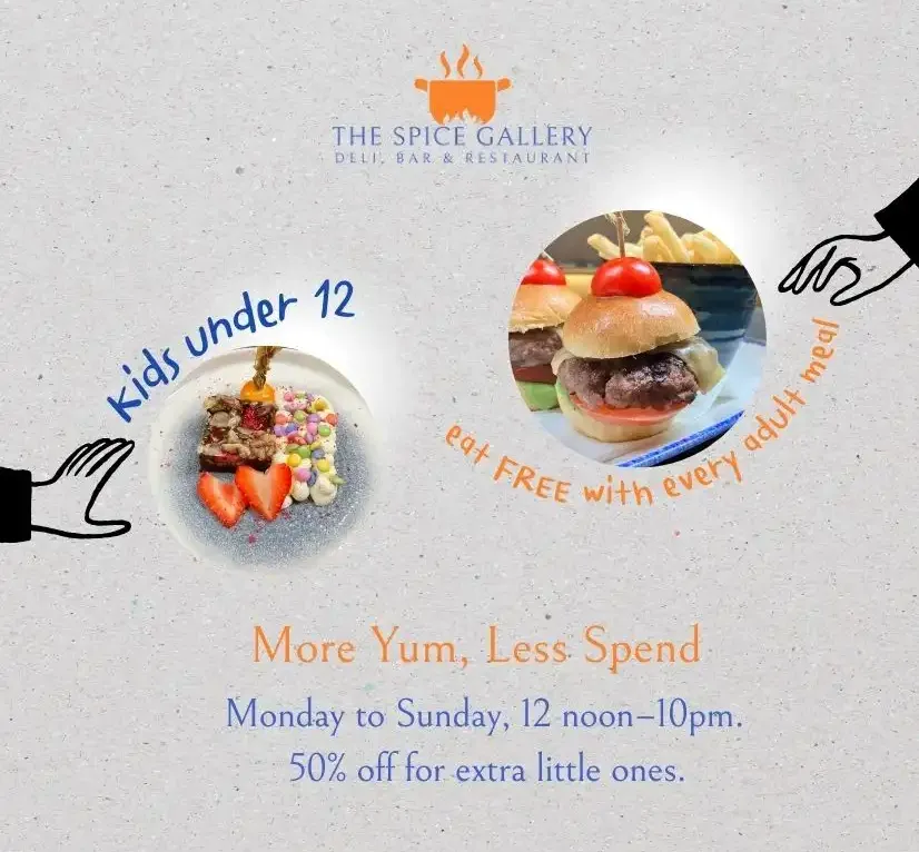 Kids Eat Free at The Spice Gallery